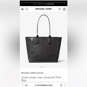 Jodie Large Logo Jacquard Tote Bag